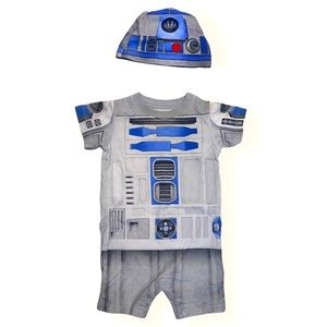 😻 Disney Parks Star Wars R2D2 onesie / hat set - 12 months
